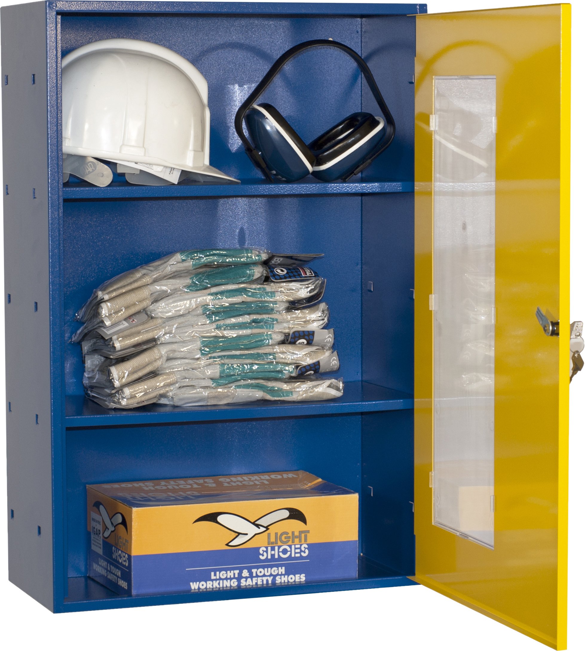 Simon Rack 1 Equipo de Protección Individual, Azul y Amarillo, 750 x 625 x 300 mm
