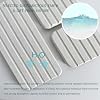 NiuYichee Set de 4 Posavasos de Diatomita Absorbentes de Agua, Bandeja de Piedra para Jabón de Trastes | Bandeja de piedra de secado rápido que absorbe agua para fregadero de cocina, 2 Piezas Cuadradas + 2 Piezas Rectangulares para Baño, Acanaladas y Antideslizantes 3