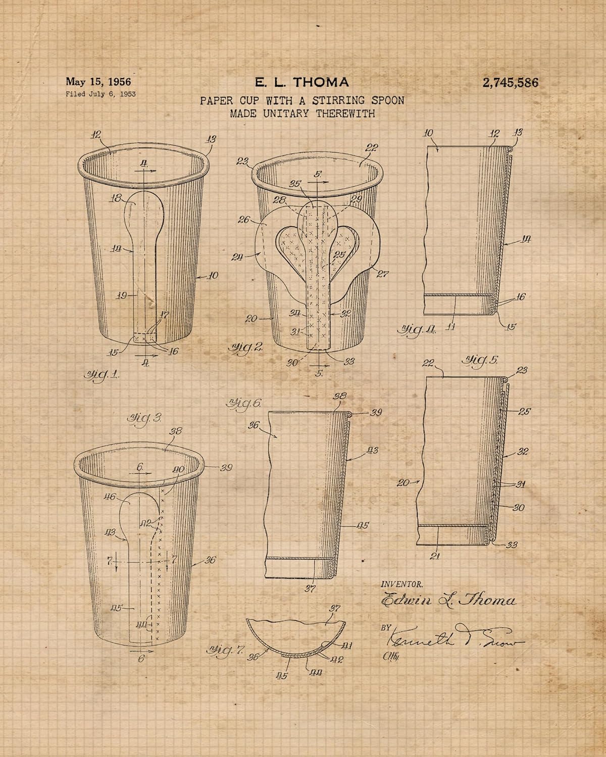 STARS BY NATURE Classic Coffee Brew Cup Tools Patent Prints, 6 (8x10) Unframed Photos, Wall Art Decor for Home Work Office Java Joes Caffeine Americano Latte Shop School Student Teacher Coach Barista
