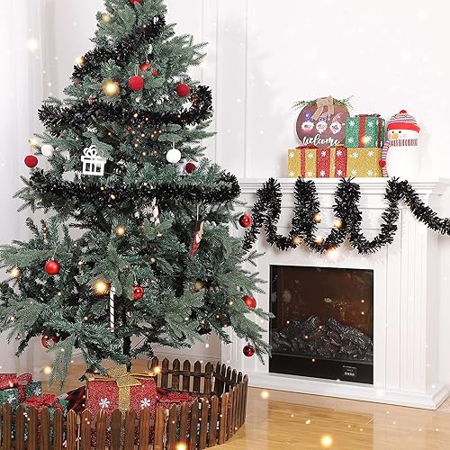 Miniatura 4 de Sosation Guirnalda de oropel de 100 pies para el día de San Valentín, guirnalda de árbol para el día de San Valentín, guirnalda giratoria con