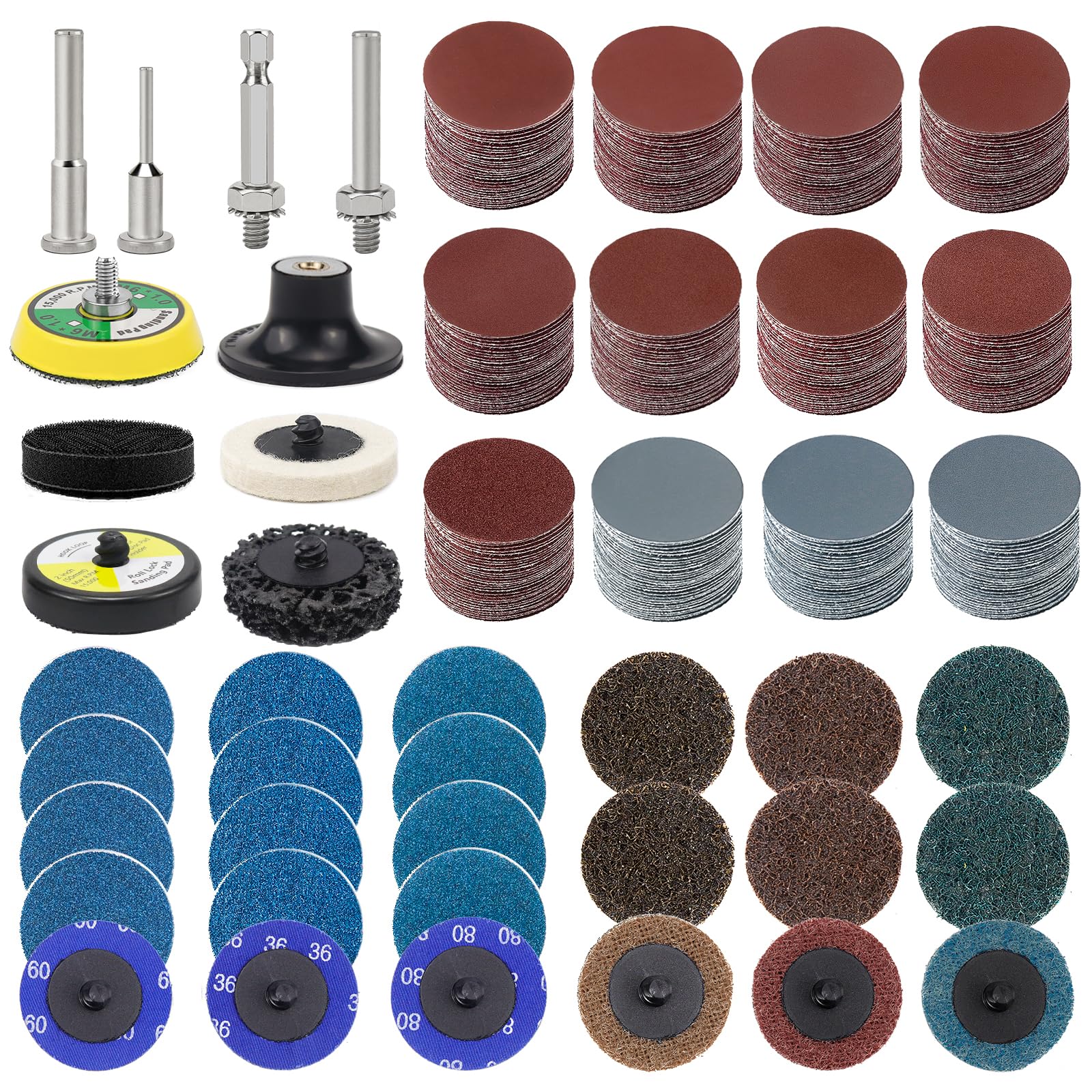Set di dischi abrasivi (set per lucidatura auto, 54 pezzi)
