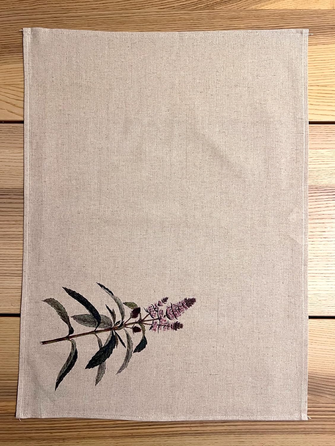 Grand Duchy - Fine Linen Kitchen Tea Towels - Set of 3 - Linen Cotton Blend - Soft, Useful, Beautiful for Kitchen, Dining, Cooking - 23'' x 17.5'' - Make A House A Home - Made in Europe (Lavender)
