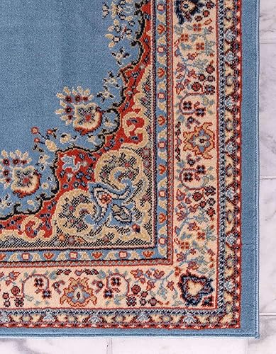 Vista 550 de Unique Loom Reza Collection- Alfombra, Polipropileno, Marrón Marrón/ marfil