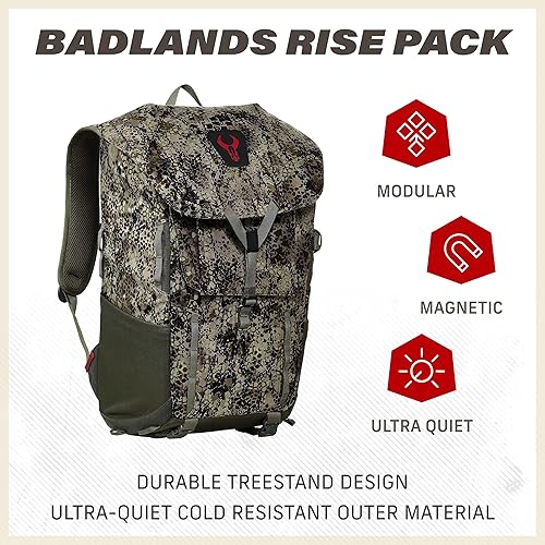 Miniatura 2 de Badlands Rise Pack - Mochila de caza impermeable, sujetadores Fidlock, paquete compatible con hidratación, patrón de camuflaje, enfoque fx, Tamaño
