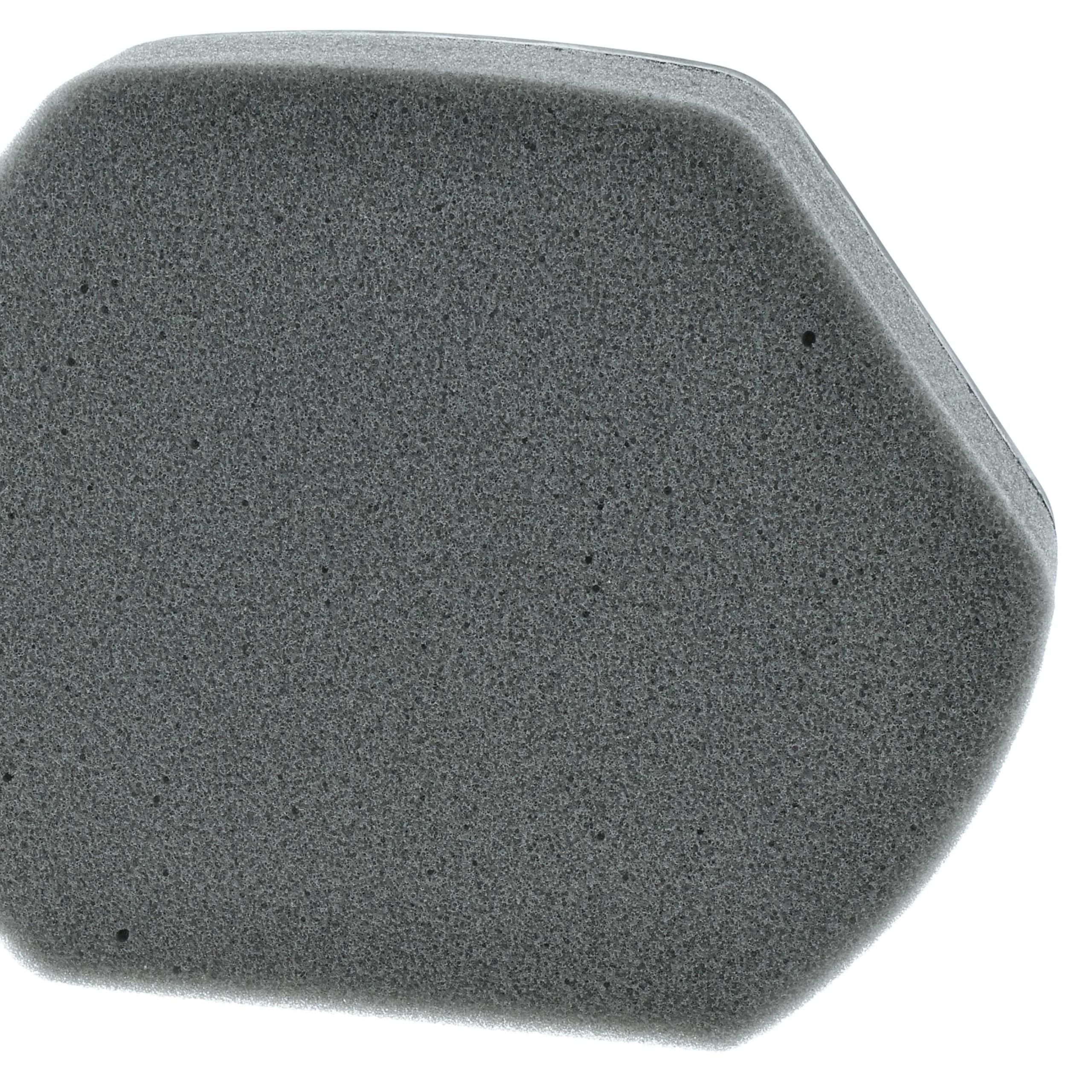 vhbw 4x Filtro de aspiradora compatible con Siemens VSX22030/01 - Filtro de espuma negro gris