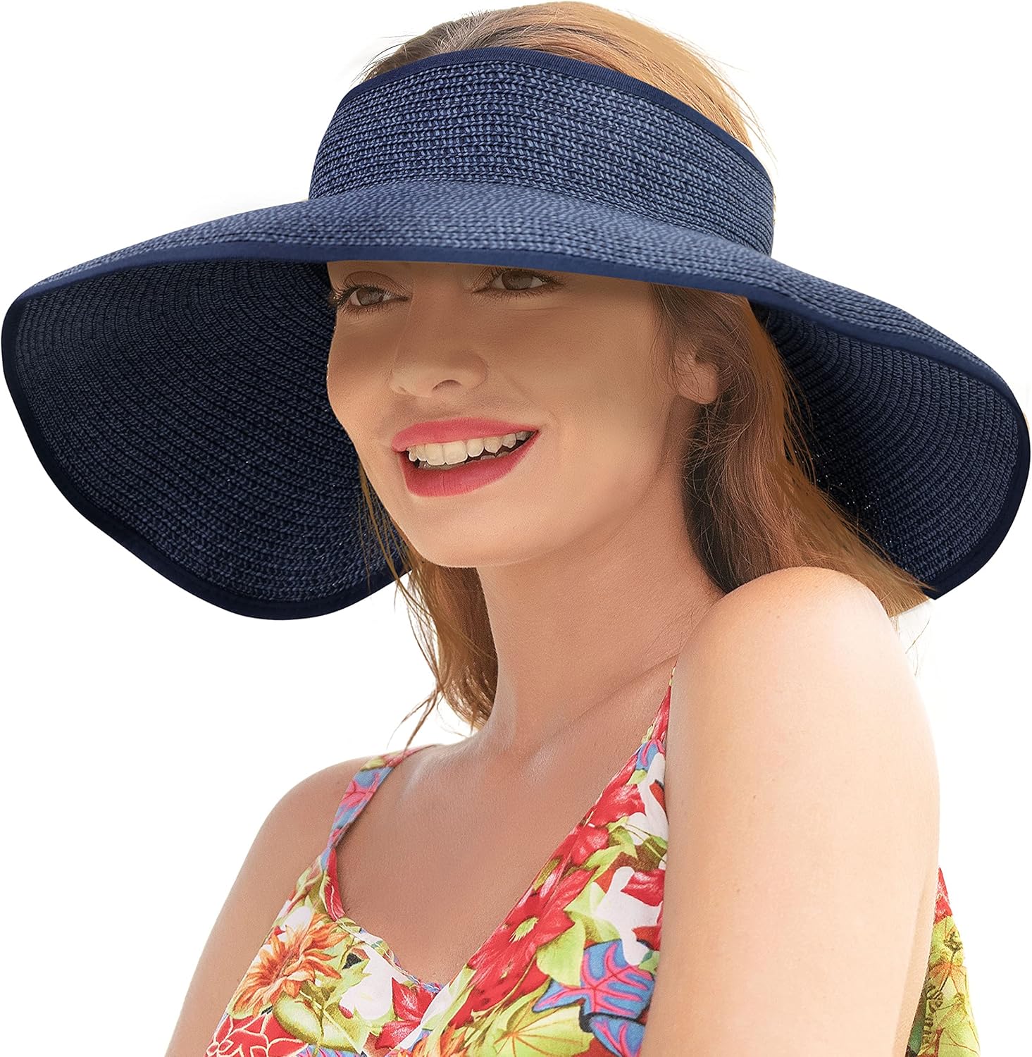 Foldable Wide Brim Straw Beach Visor Hat with UV Zimbabwe Ubuy