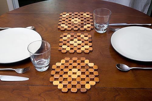 Miniatura 2 de TOFL - Juego de 3 salvamanteles de bambú (3, 60 rectangulares)