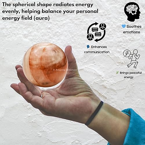 Vista 165 de Amazing Gemstone Black Tourmaline Crystal Ball with Stand - 2" Inches Crystal Sphere Meditation Balls for Witchcraft and Decorative Balls