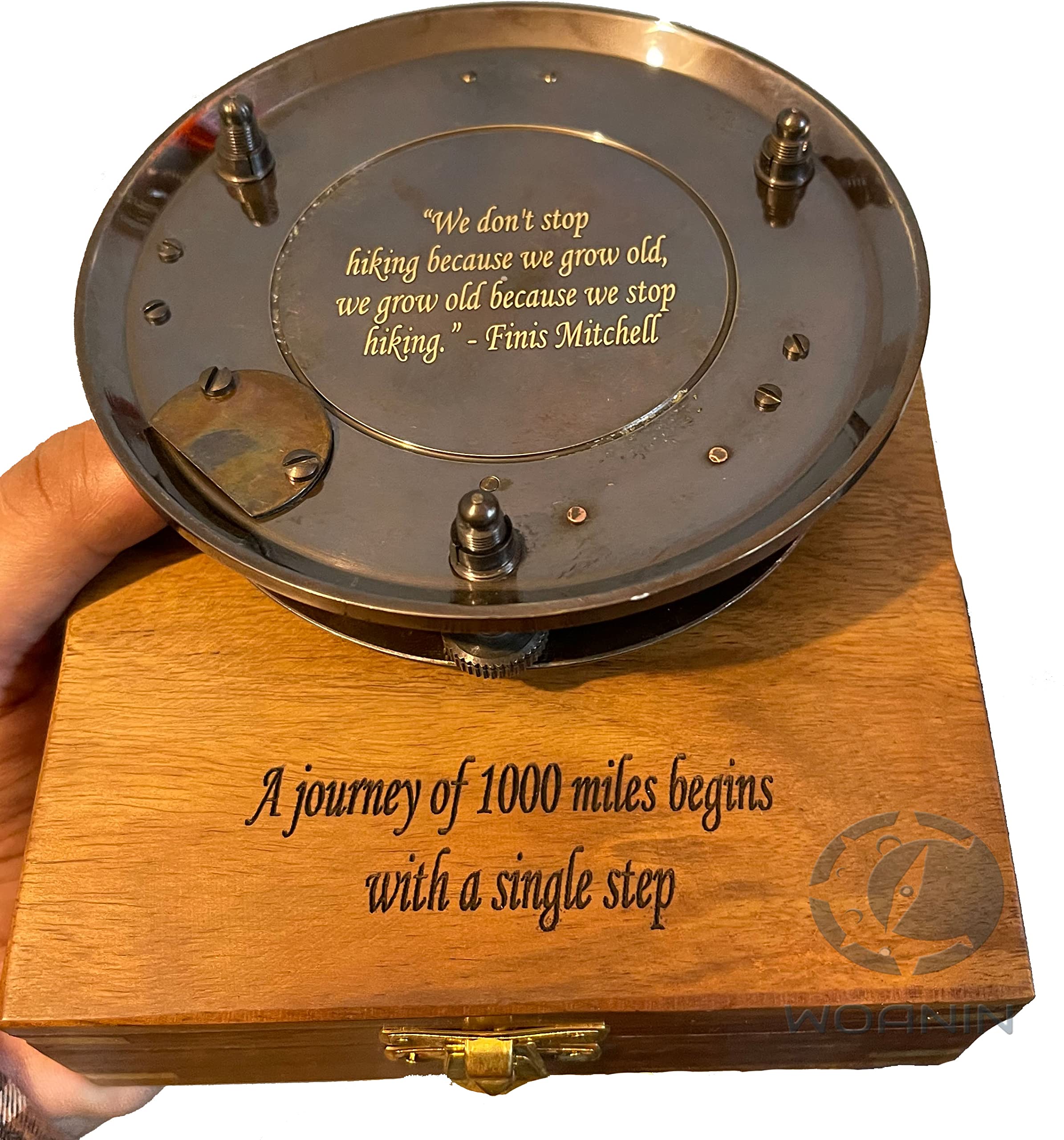 Brújula de bautizo, regalo de bautizo, brújula de reloj de sol grande de 5 pulgadas, regalo de bautizo, regalo de bautismo chica, brújula grabada, brújula de jubilación personalizada