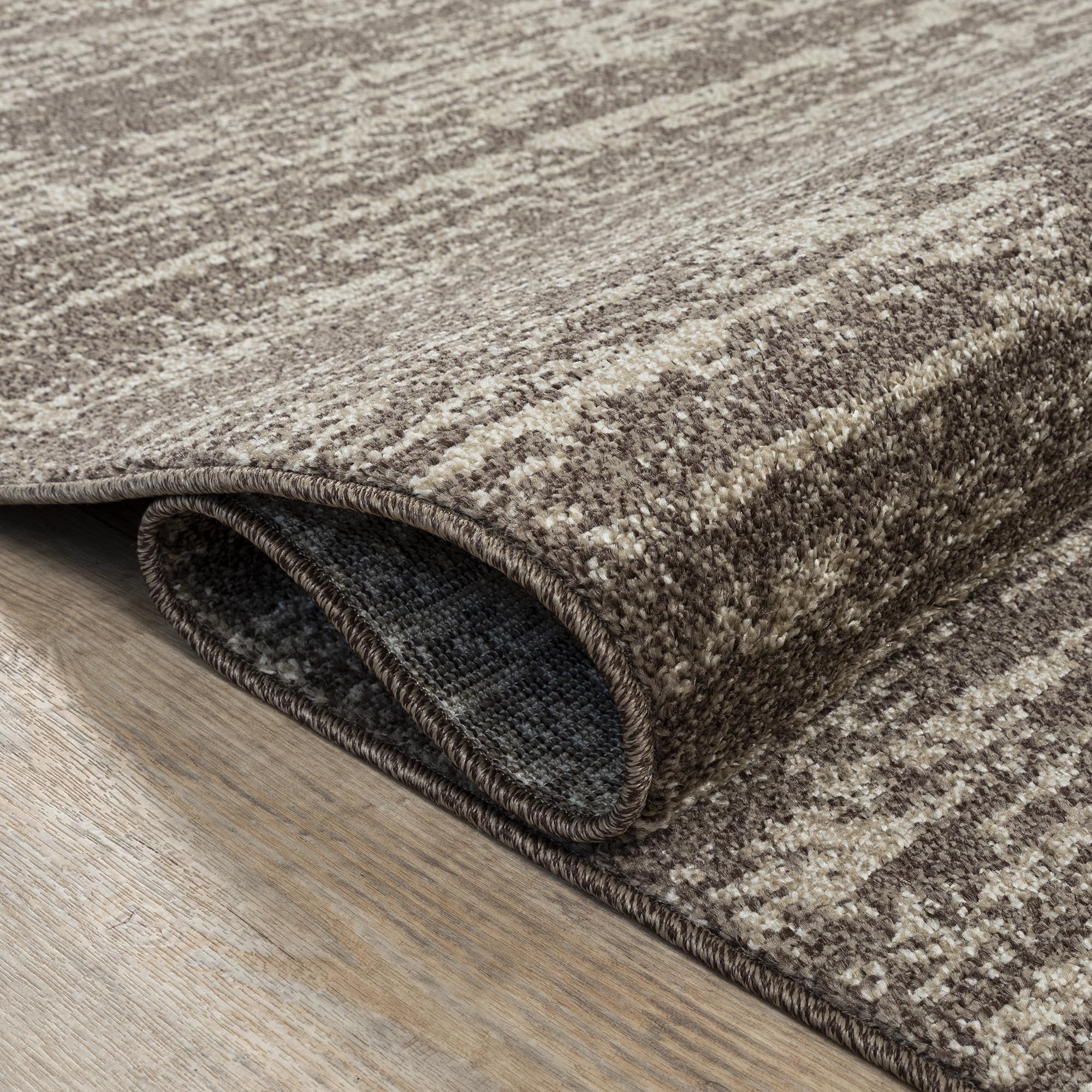 SANAT Oslo Teppich für das Wohnzimmer - Teppich mit modernem Design, Geeignet für Wohnzimmer, Flur, Esszimmer, Schlafzimmer, Küche und Kinderzimmer - Braun, Größe: 160 x 230 cm