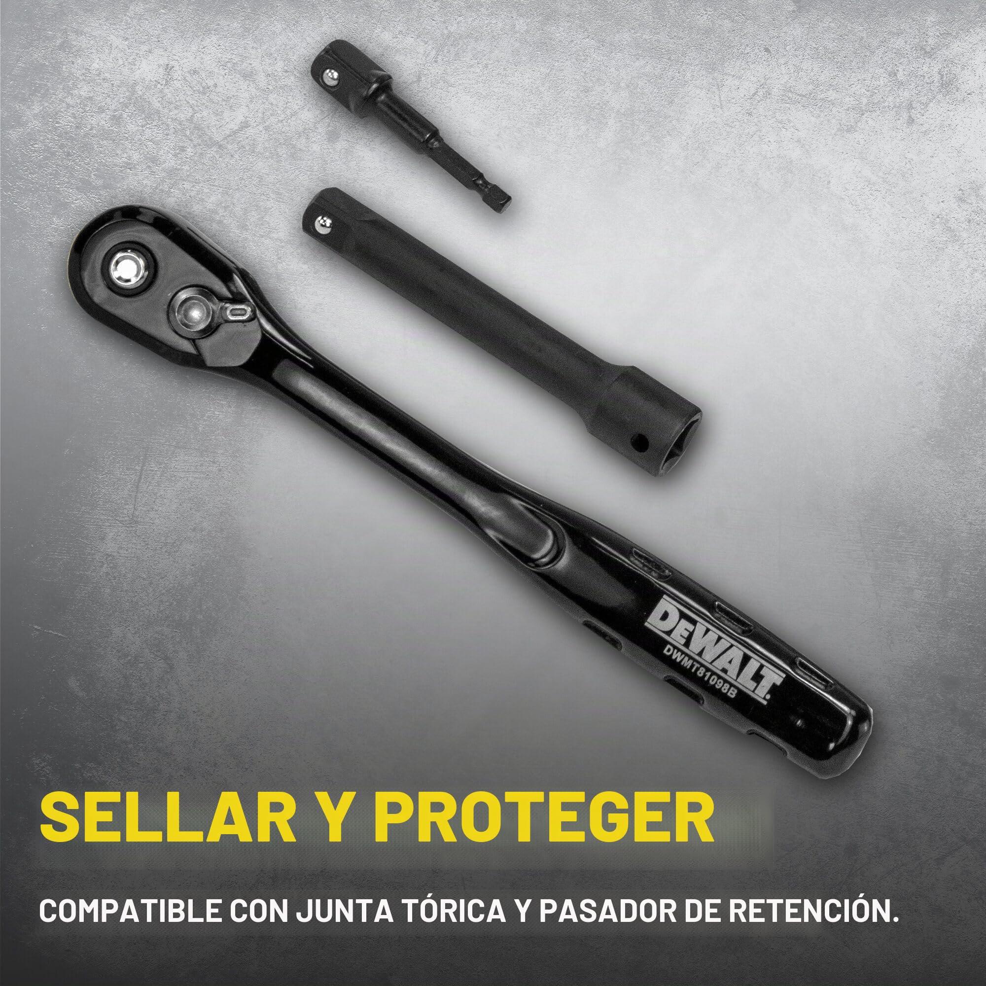 DEWALT Metric/SAE DWMT74739 - Juego de llaves de vaso de impacto (1/2", 23 piezas)