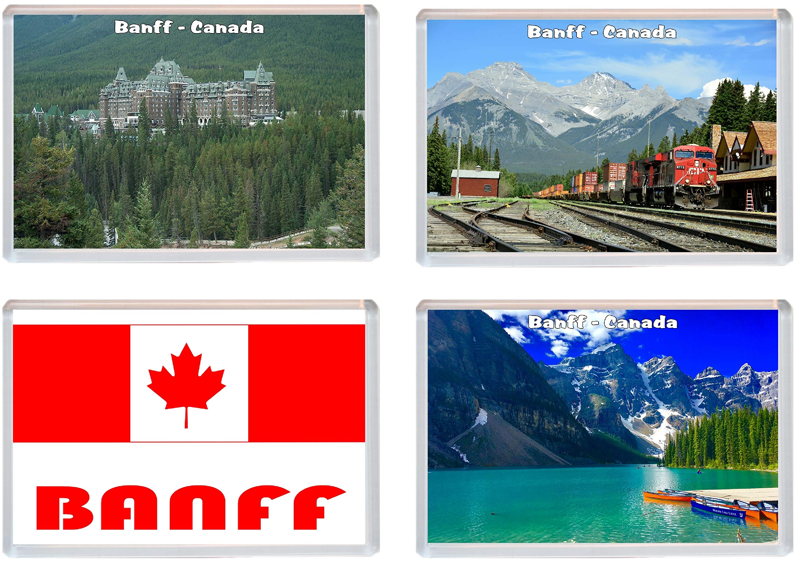 Banff - Canada - 4 PACK - Jumbo Fridge Magnet/Magnets Gift/Souvenir/Present