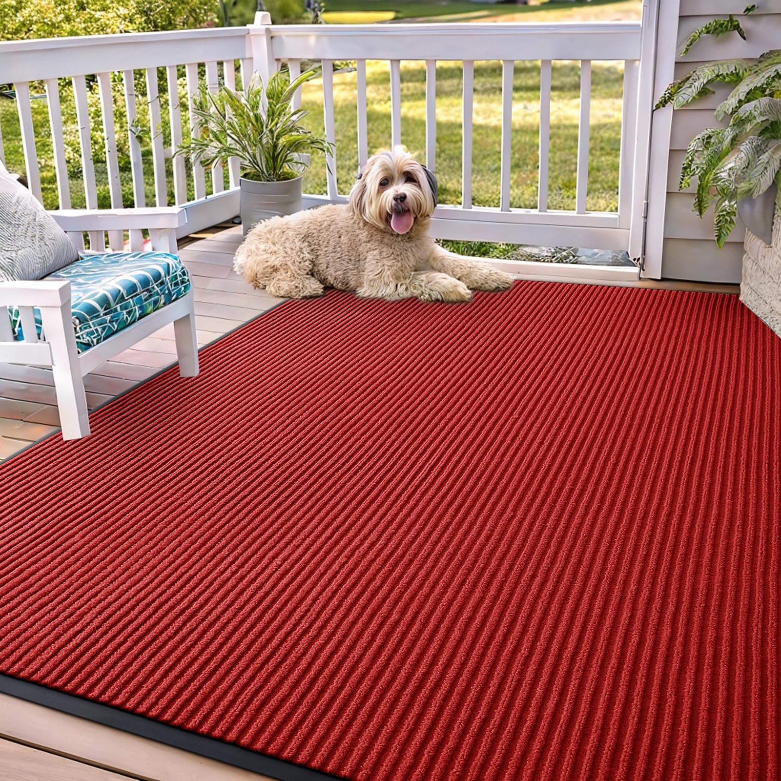 OLANLY Front Door Mat Indoor Outdoor Entrance, Waterproof Heavy Duty Doormat, Fade Resistant, Low Profile, Easy Clean Patio Porch Welcome Floor Mats for Entry, 29.5x17, Beige — view 218