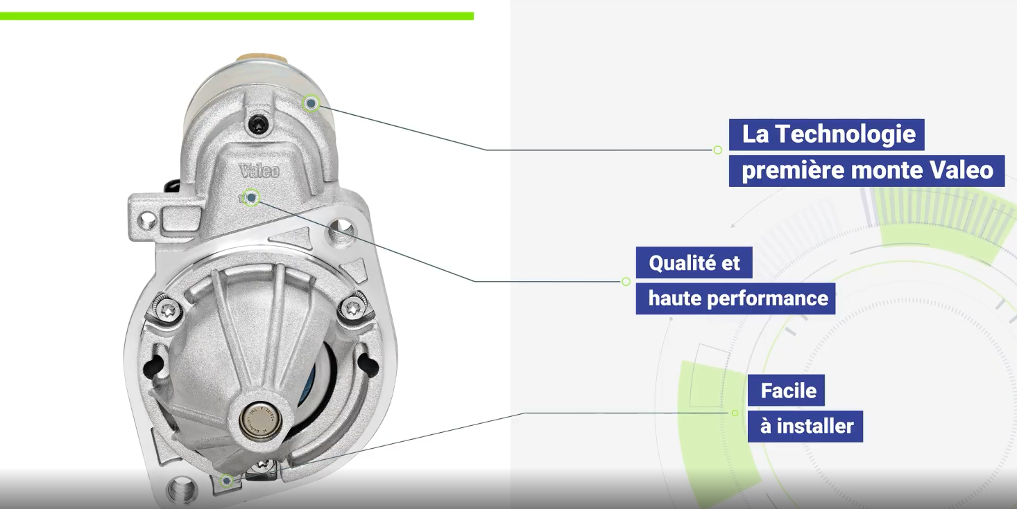 VALEO 438027 Démarreur 1kW 12V 8 Dents Clockwise - Compatible Mercedes Classe A Et B