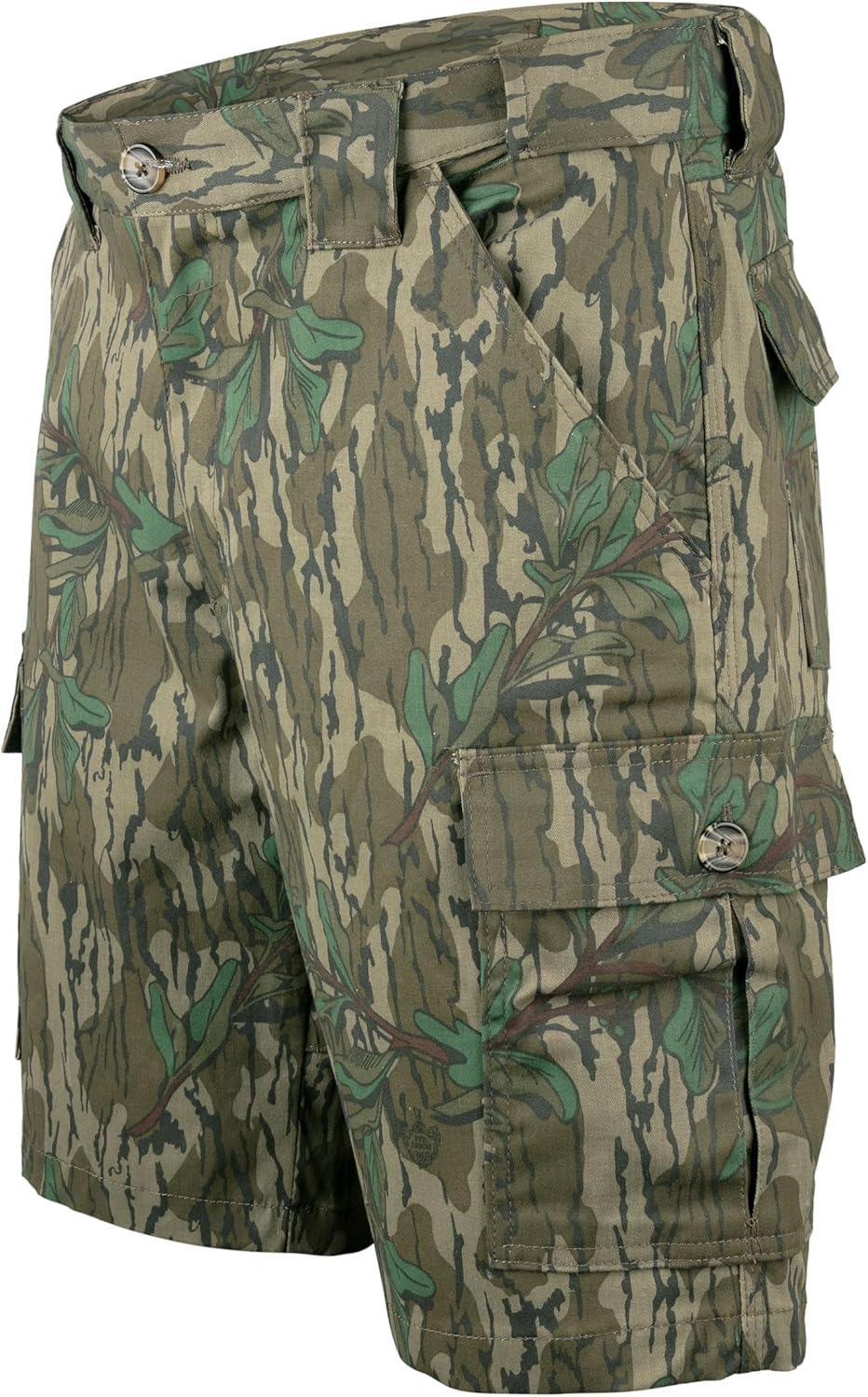 Men's Cargo Shorts - Durable Camo Cargo Shorts for Men-Mens Shorts Cargo with Mossy Oak Print - Ideal for Hiking and Camping