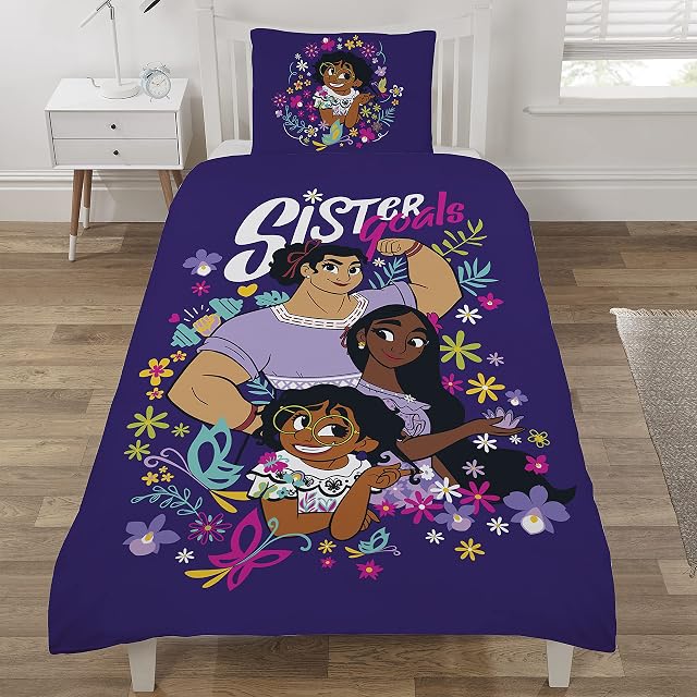 Disney Encanto Official Sister Goals Single Duvet Bedding Merchandise Set For Kids