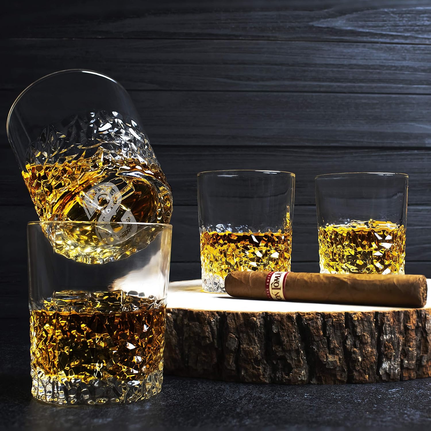 Personalized Whiskey Decanter Set – Custom 5-Pc Liquor Gift Set with 4 Glasses & Engraved Decanter – 800ml – Men’s Gift, Housewarming, Retirement, #4 - Image 5