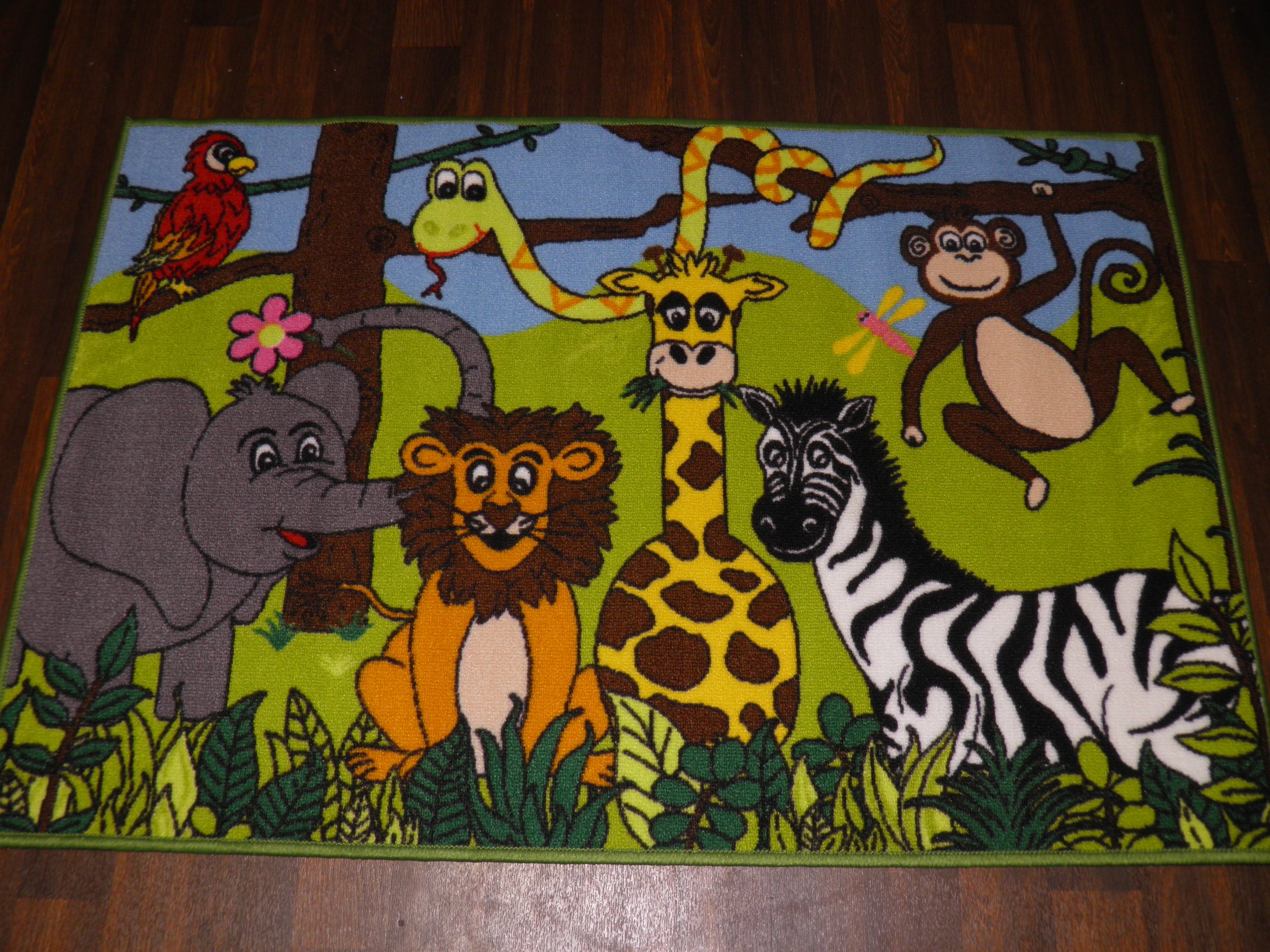 Discount Flooring Multicolor Non Slip Kids Jungle Rug/Mat 80Cm X 120Cm Hours Of Fun For The Kids