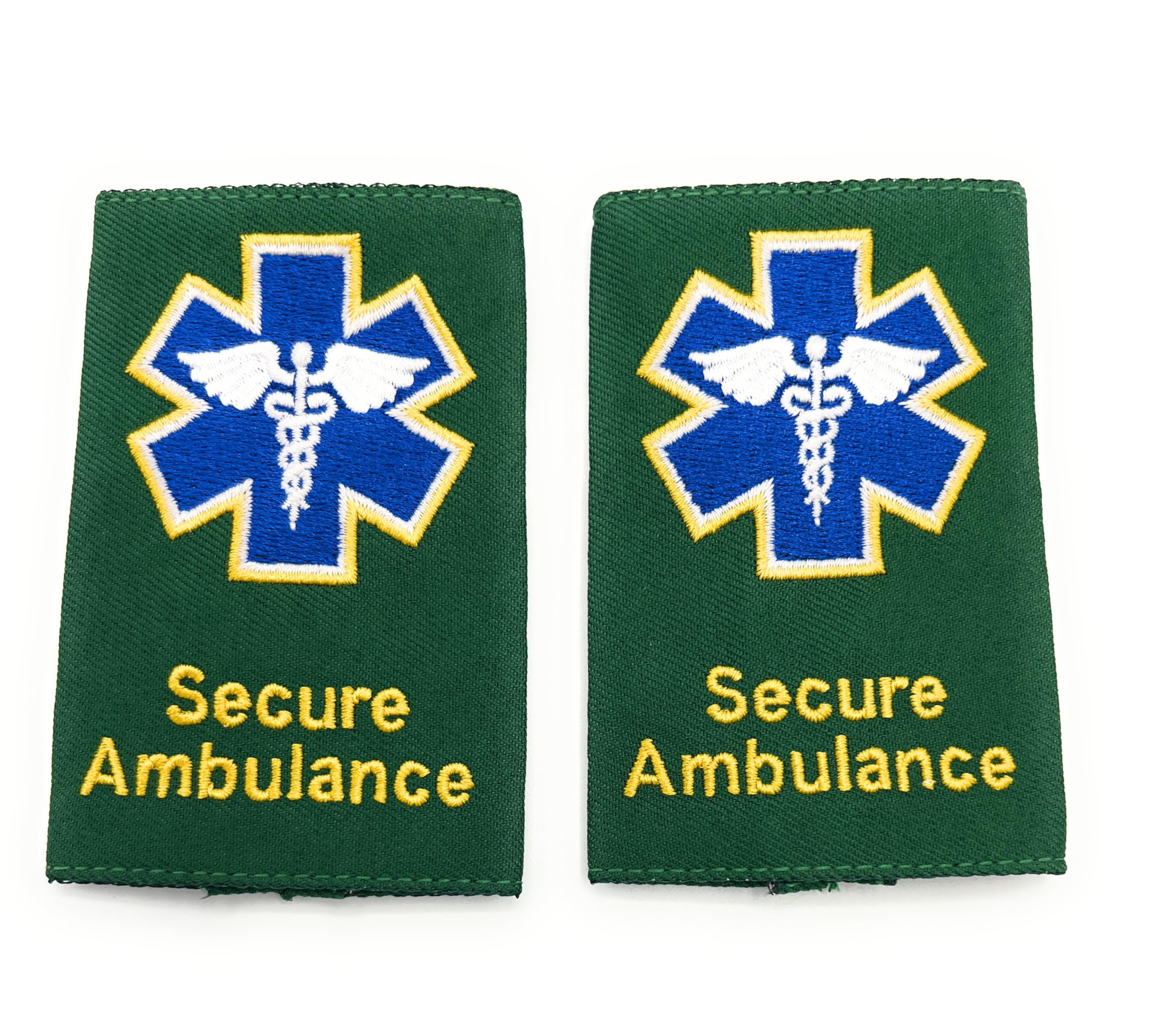 Uniform Store London Epaulettes Green Secure Ambulance & Logo epaulette sliders Badge