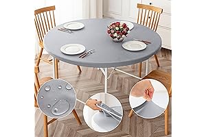 ManMengJi Round Elasticized Tablecloths for Round Tables