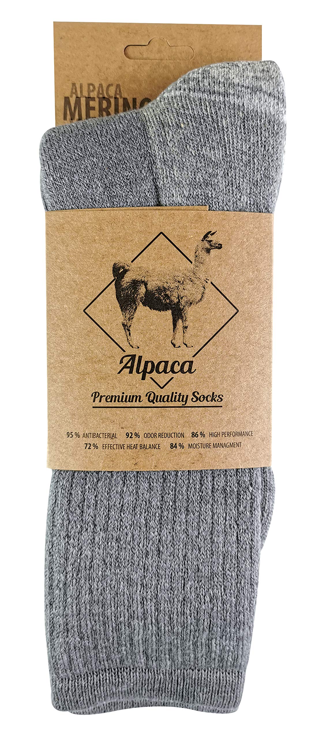 COMODO - Chaussettes Hautes de Laine Merino et Alpaga Laine | Chaussettes Longues pour Trekking Randonnée | Homme et Femme