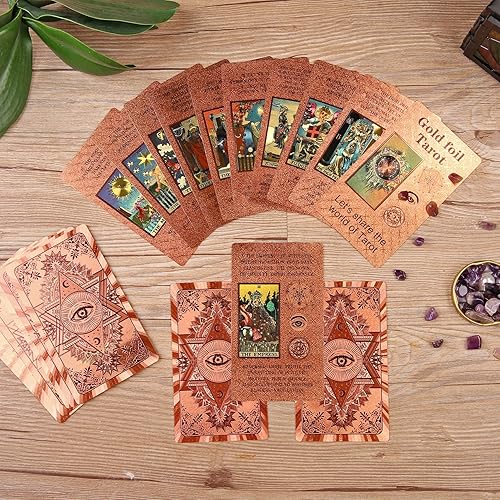 Miniatura 2 de Cartas de tarot con guía para principiantes, baraja de tarot impermeable con caja de almacenamiento, cartas de tarot con significado, herramientas