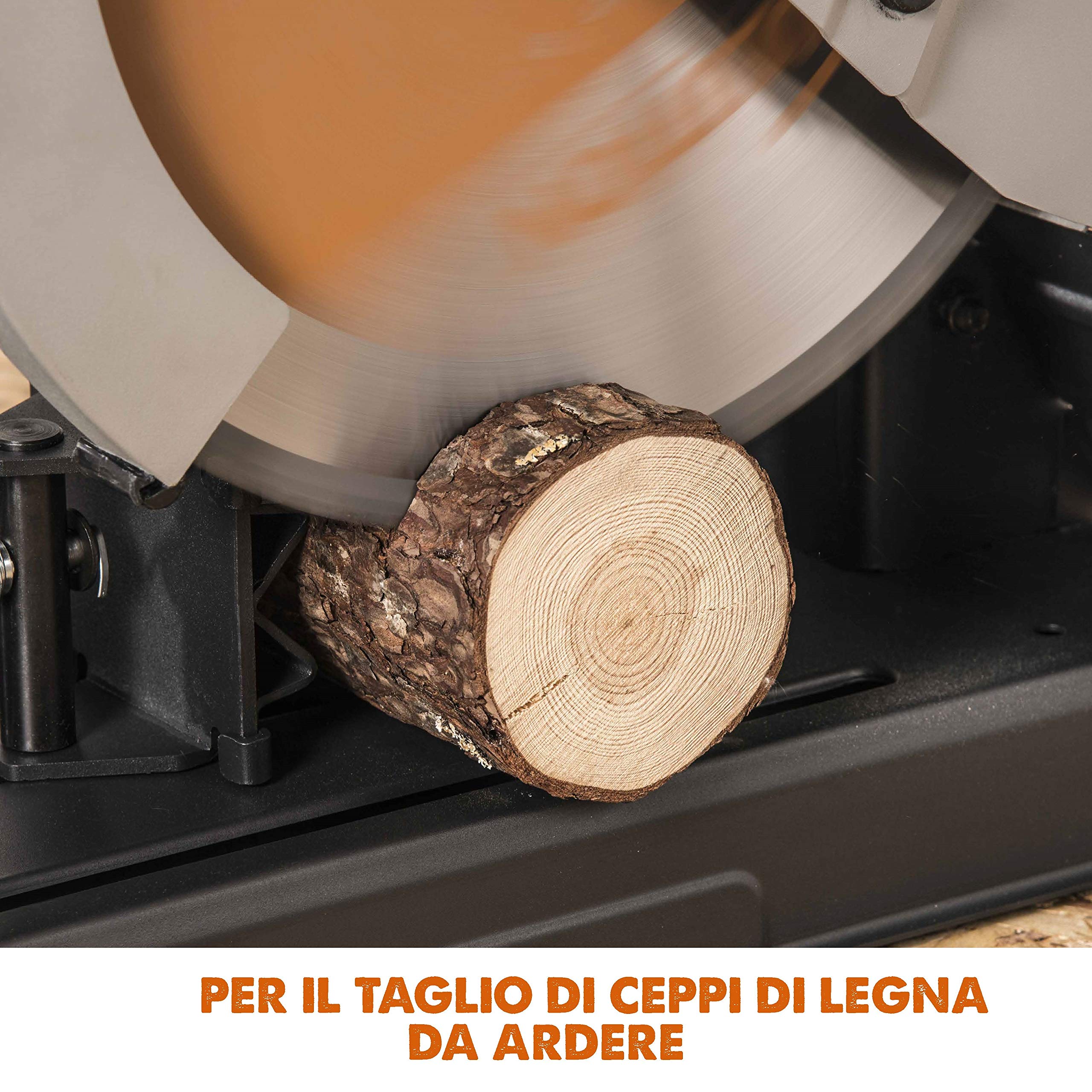Evolution Power Tools 083-0003 R355Cps Troncatrice Per Ferro Multi Materiale, Esegue Tagli Su Acciaio, Alluminio, Plastica E Legno Anche Con Chiodi, 355 mm
