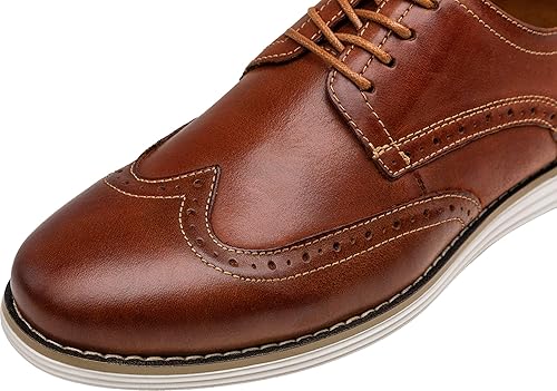 Miniatura 2 de Vostey Zapatos de vestir de cuero para hombre, zapatos de vestir casuales para hombres, zapatos de cuero Oxford para hombres