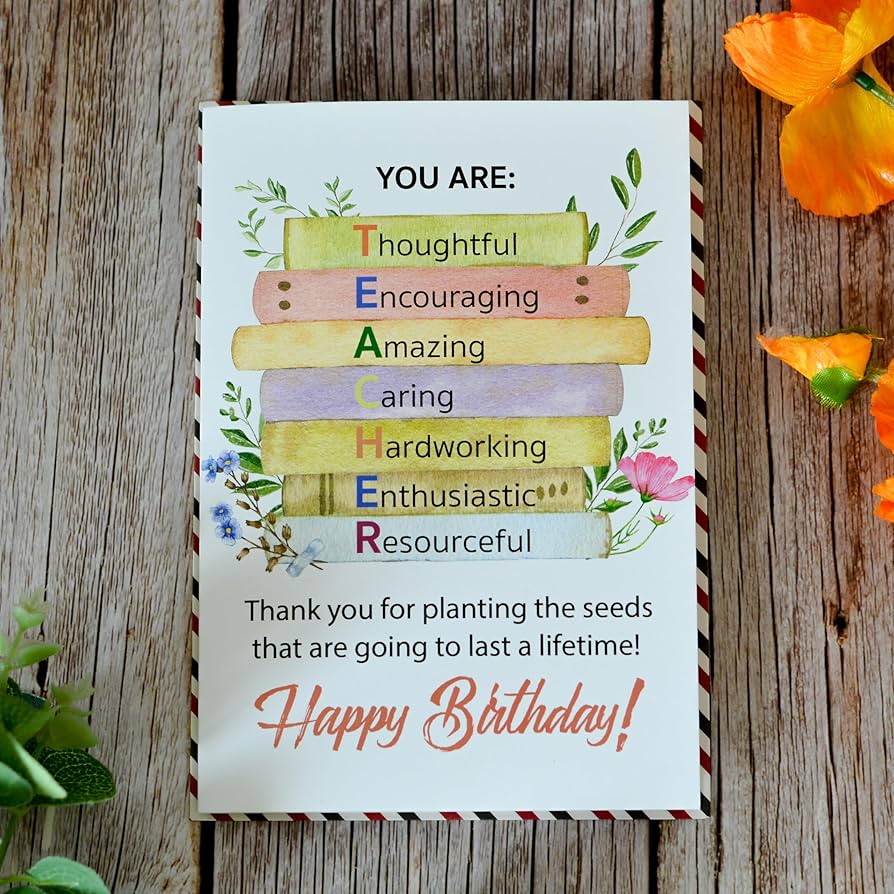 Amazon.com : BlinkWishes Birthday Card for Teacher, Happy Birthday Wishes for Teacher Greeting Card with Envelope and Seal, Happy Birthday Gift Idea for Teacher : Office Products amazon-com-blinkwishes-birthday-card-for-teacher-happy-birthday-wishes-for-teacher-greeting-card-with-envelope-and-seal-happy-birthday-gift-idea-for-teacher-office-products
