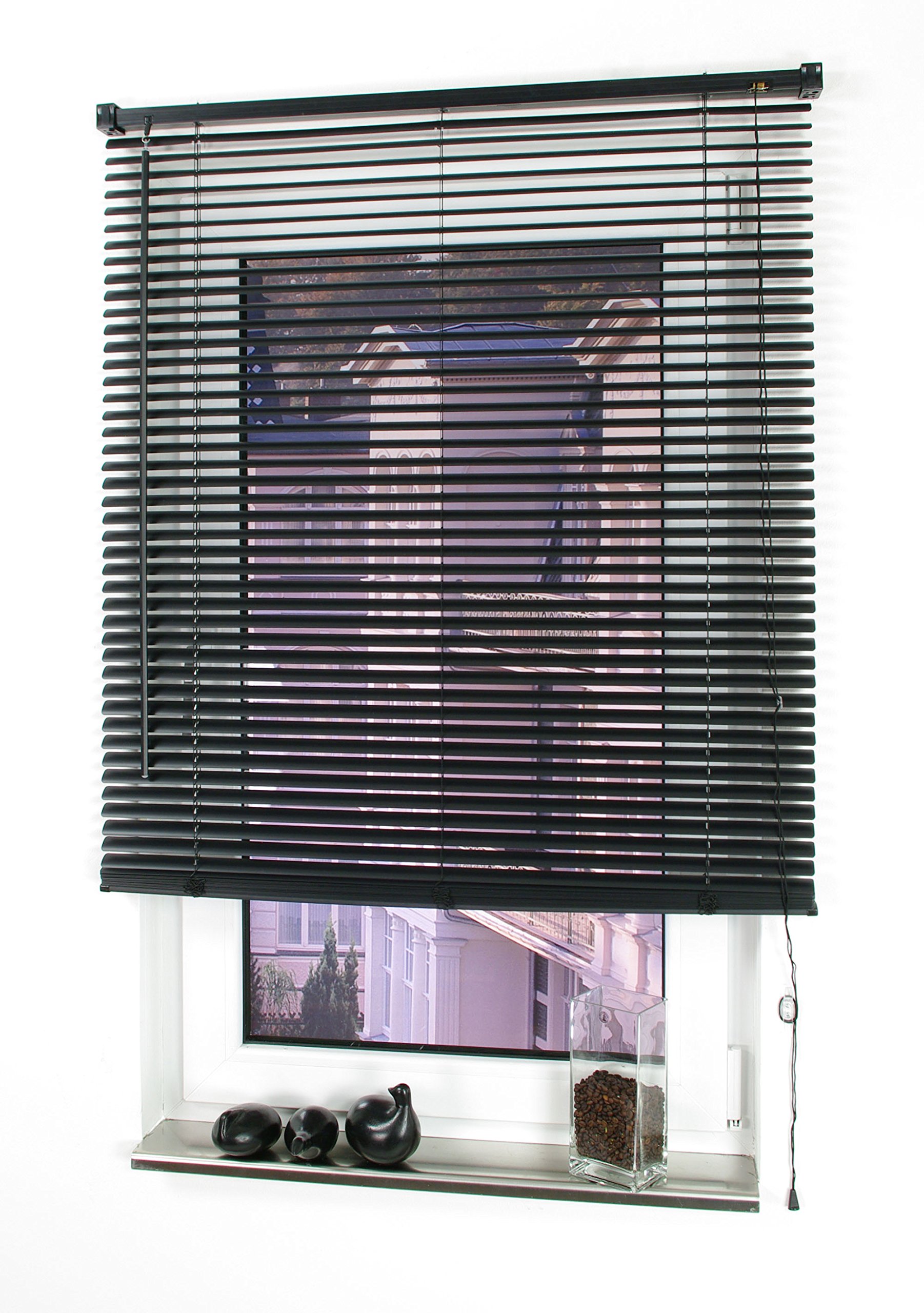 Liedeco Jalousie Aus Kunststoff – Schwarz, 90 Cm Breit, 160 Cm Lang
