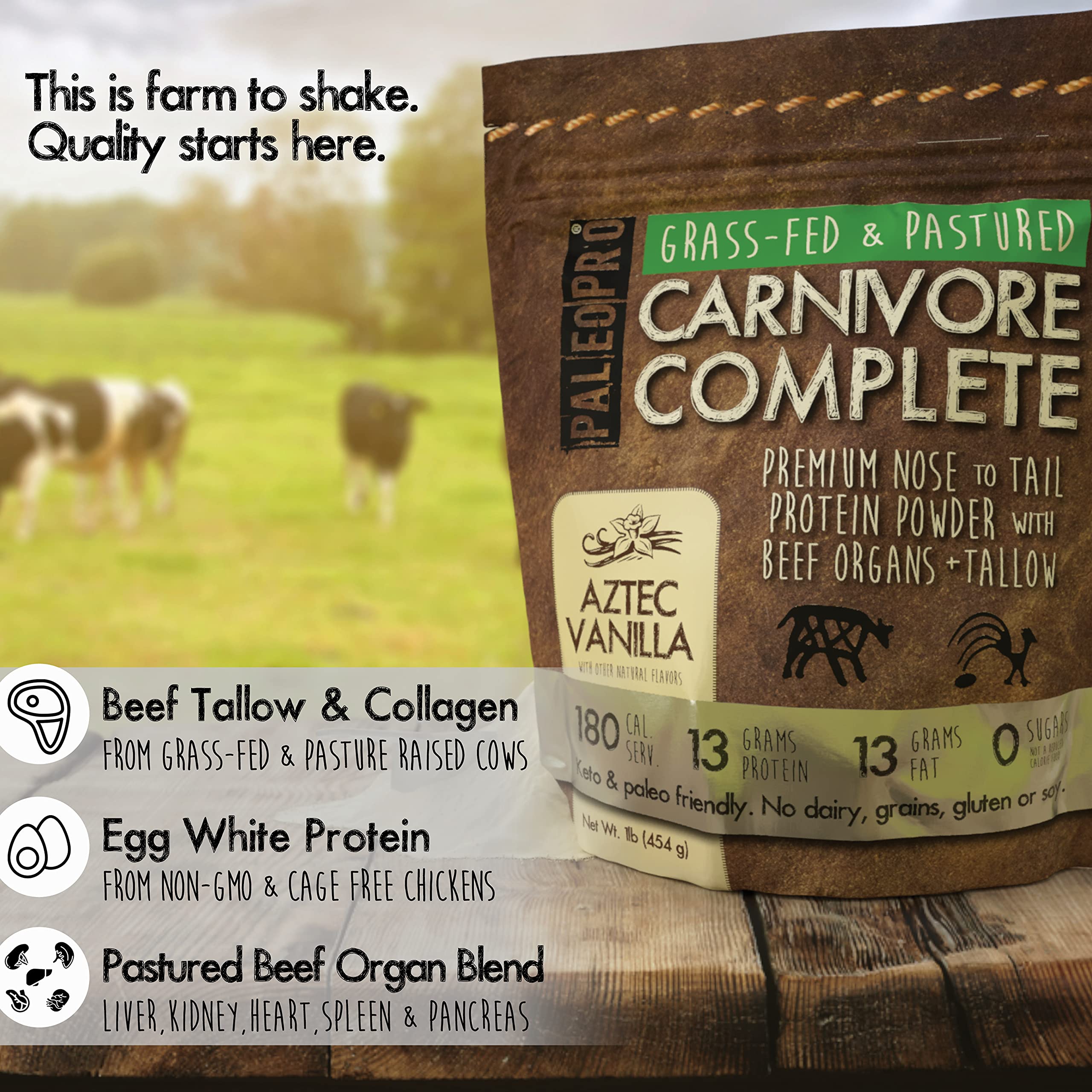 Buy PaleoPro Carnivore Complete (Aztec Vanilla) Pastured & CageFree