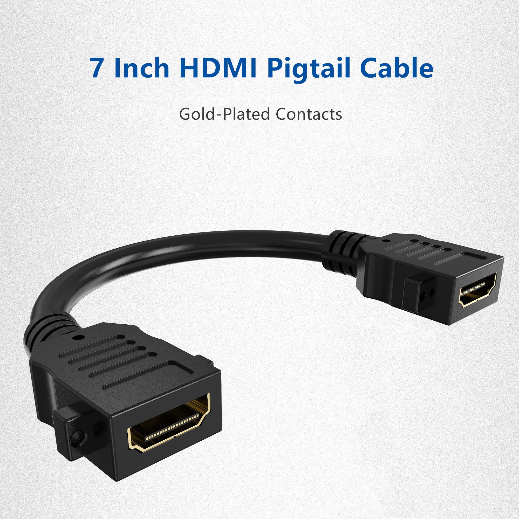 MOAVEQ HDMI-Wandplatte (2 Stück) – 4K-fähig, Einfach Installieren Für Saubere Kabelverlegung