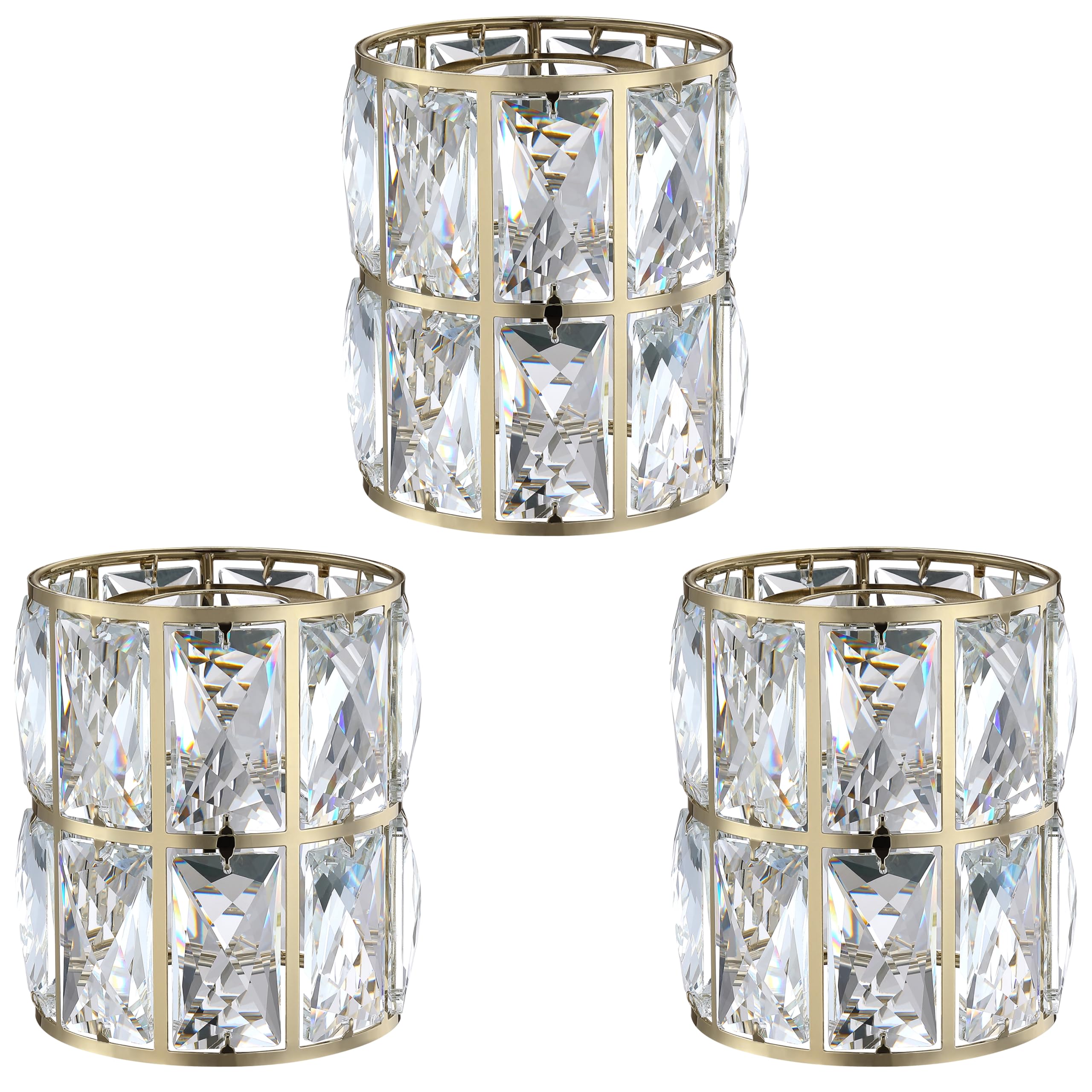 Photo 1 of Doraimi Lighting 3 Pack Crystal Chandelier Champagne Lampshade H5*4.7" Wall Sconces Pendant Light