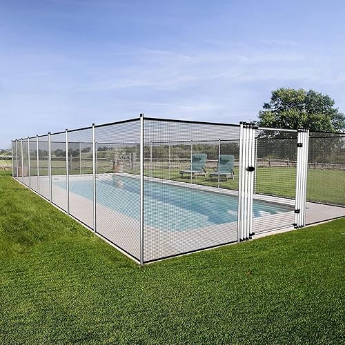 Miniatura 3 de Patio Valla de piscina para piscinas enterradas, valla de seguridad de malla con postes para patio trasero, jardín, cubierta Patio cubierta, valla