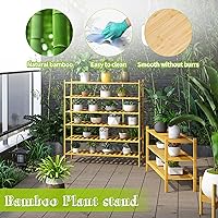 Vista 6 de BMOSU - Estantería de zapatos de bambú extendida de 3 niveles, organizador de almacenamiento premium apilable para pasillo, armario, sala de estar