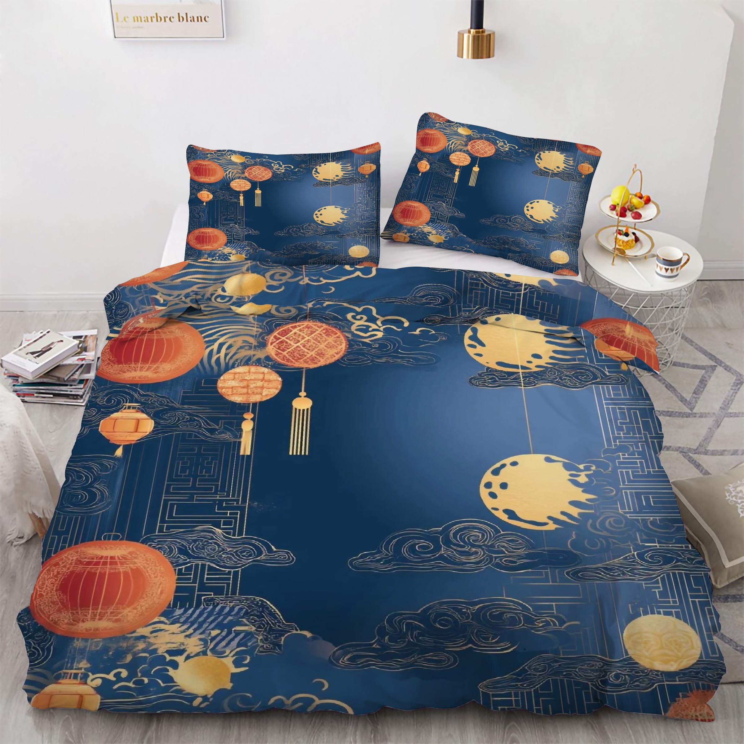 Housse de couette 200x200 microfibre douce anti-glisse avec fermeture éclair invisible