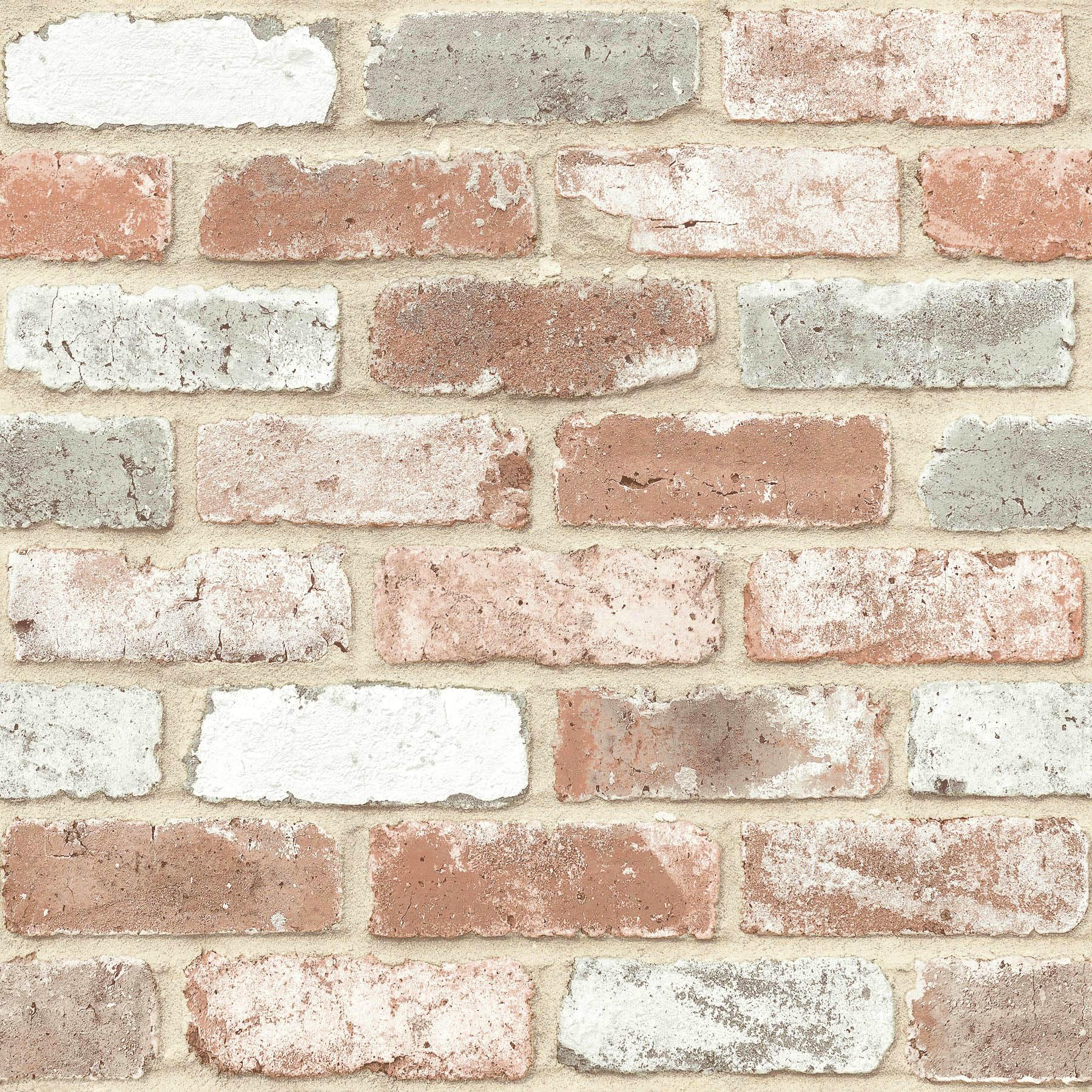 Reclaimed Brick Peel and Stick Wallpaper, RMK12194PL