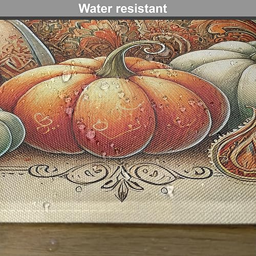 Miniatura 11 de Ambesonne Juego de 4 manteles individuales amarillos y azules, diseño de flores de primavera, flores vibrantes, manteles individuales de tela Azul