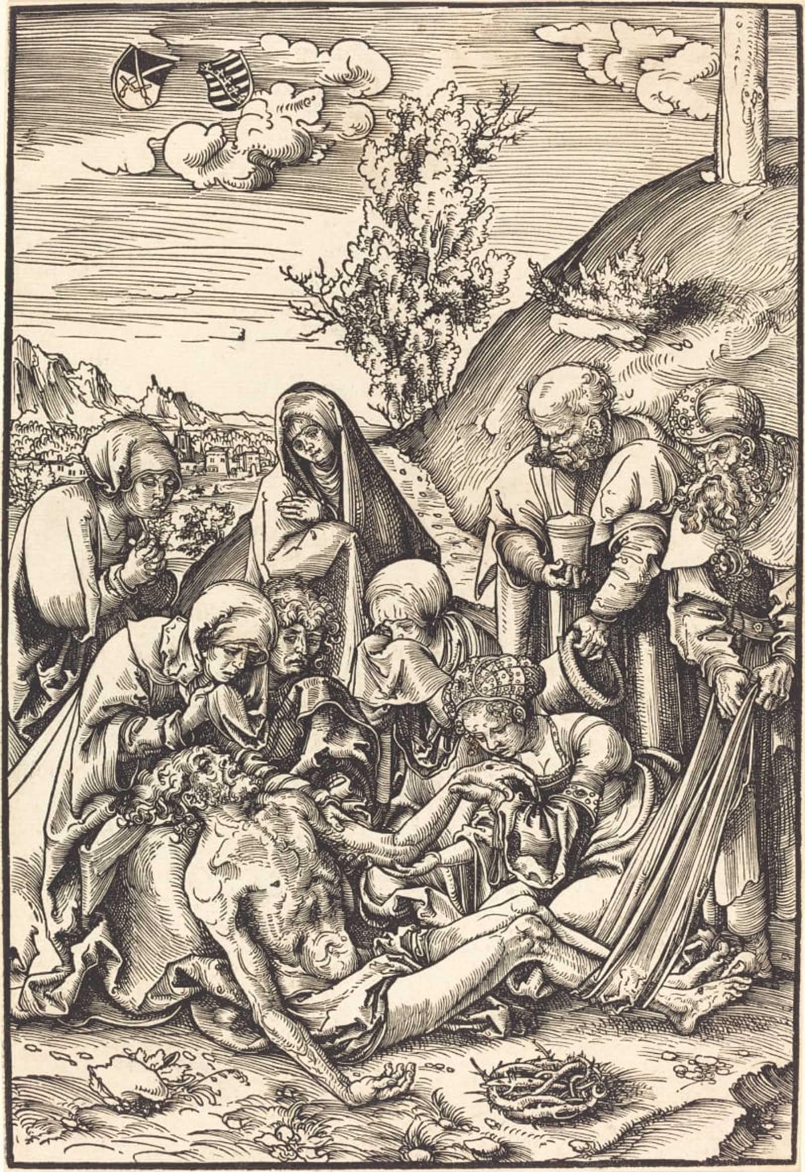 POSTERIIk Famous Print Pop Art Wall Art Graffiti the Lamentation by Lucas Cranach the Elder Art Prints for Home Decor 60x90cm