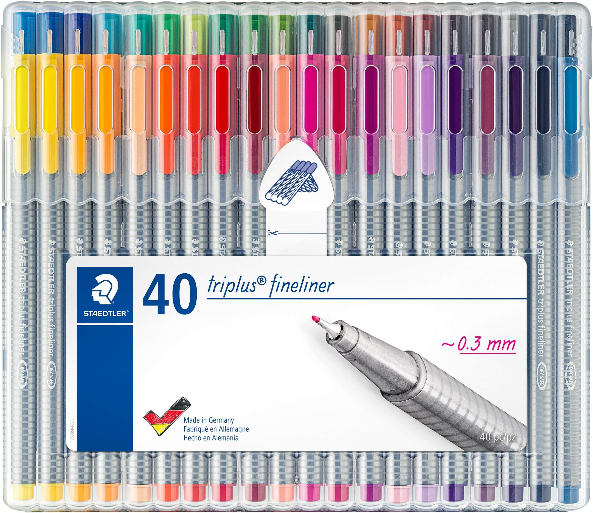 Triangular Pen Box Staedtler334 Sb40 Triplus Fineliner Staedtler Box Triangular Pens 0 3mm ...
