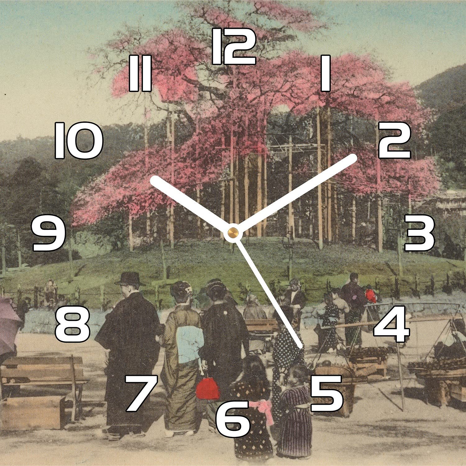 Horloge en verre de sécurité Coloray 30x30 cm impression haute définition salon haut de gamme