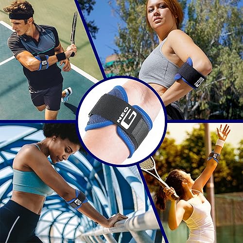 Miniatura 6 de Neo-G Correa de codo de tenis y golf, soporte para epiccondilitis, codo de tenisgolfistas, esguinces y tensión repetitiva, dolor de antebrazo -