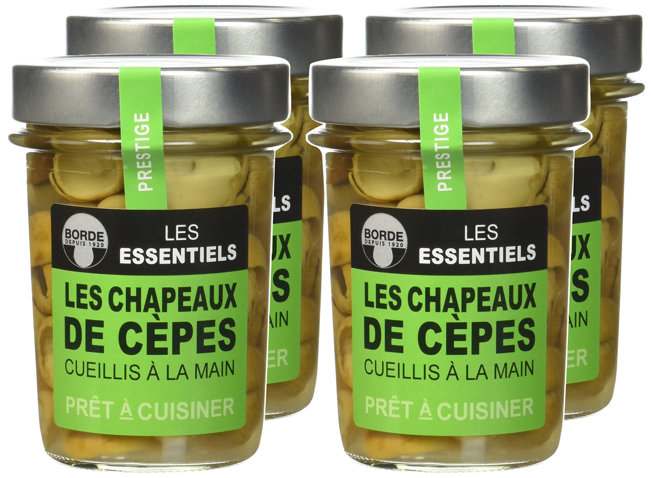 Borde Chapeaux de Cèpes en Conserve Bocal 100 g - Lot de 4