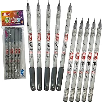 ELKOS SignST Ballpoint Pens, BLACK, 0.7mm Fine Point, Pack of 20, Smooth Writing Ball Pens, Perfect School Office Home Pens, PATEL Black Ball Pen