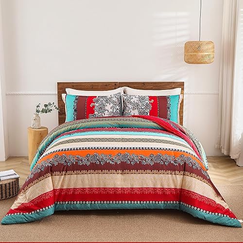 Shatex Edredón tamaño King (103 x 90 pulgadas), ropa de cama de 3 piezas para todas las estaciones, edredón cálido tamaño King, poliéster ultra