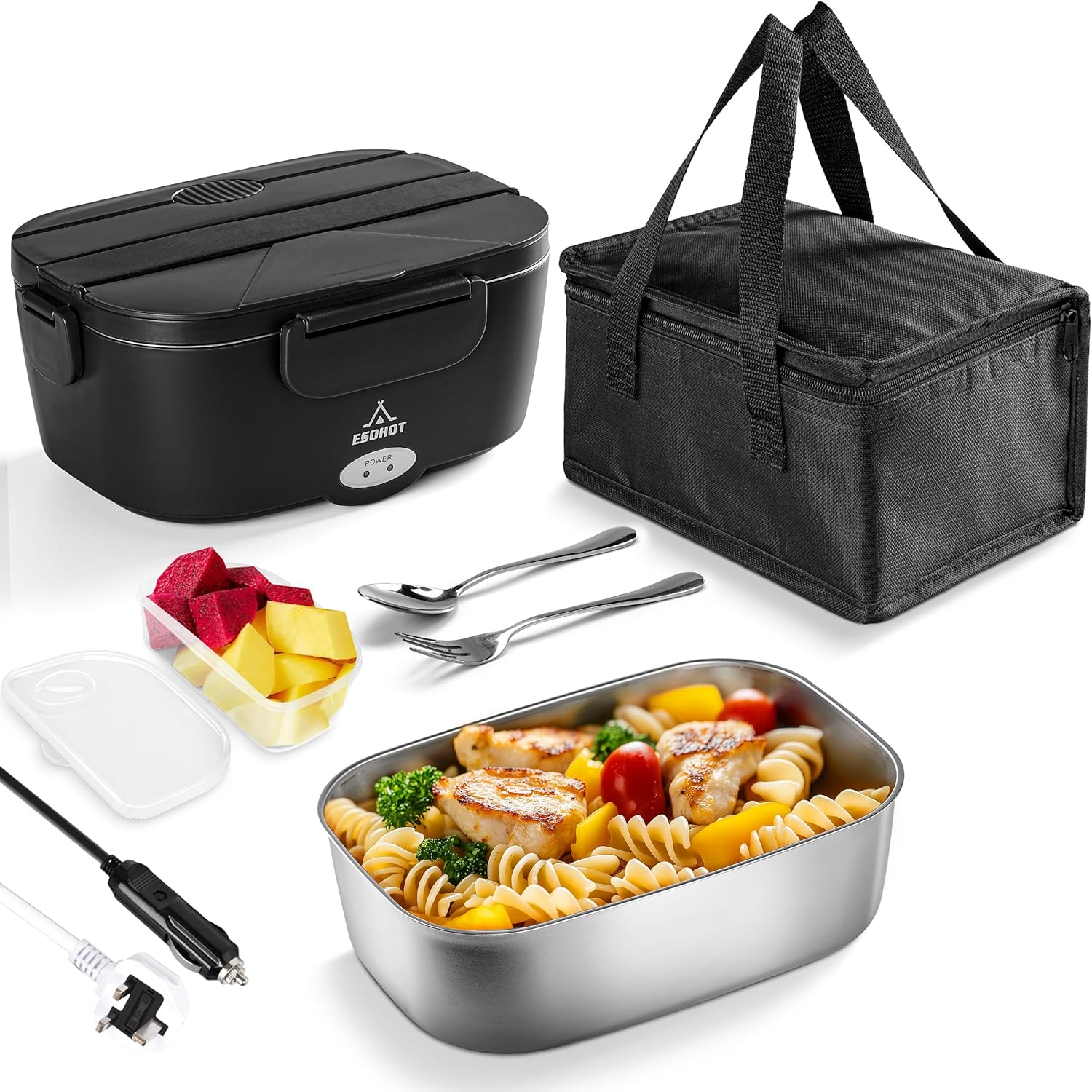 Elektrische Lunchbox 1,5L - 80W Beheizte Brotdose Für Auto, Büro & Zuhause