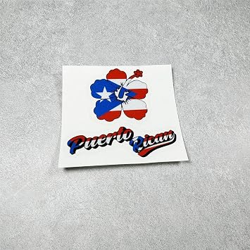 Car Sticker for Frog Puerto Rican Flag Flower Vinyl Tape Motorbike Auto Truck Body Window Laptop Helmet Decal 10x9.5cm