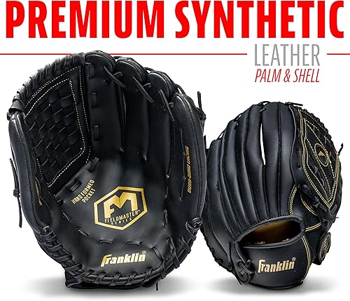 Vista 25 de Franklin Sports Field Master Baseball + Softball Glove - Field Master Adult + Youth Baseball + Softball Mitt - Men's + Women's Gloves - Right Hand