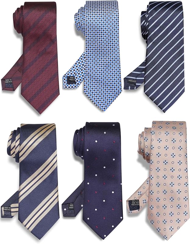 WeiShang Lot 6 PCS Classic Men's Tie Necktie Woven JACQUARD Neck Ties