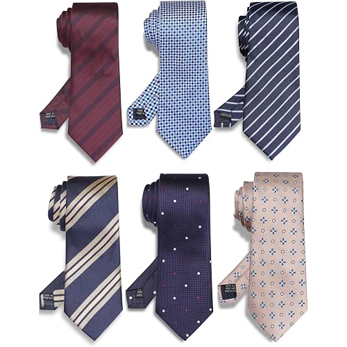 WeiShang Lot 6 PCS Classic Men's Tie Necktie Woven JACQUARD Neck Ties